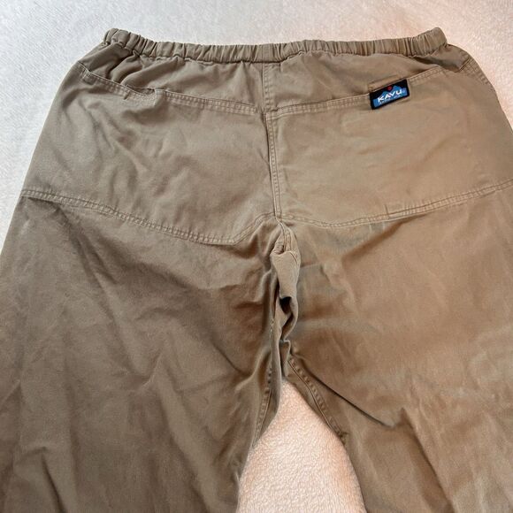 Kavu Pants Mens Large Khaki Straight Fit Outdoor Canvas Belted Climbing Casual - Picture 10 of 13